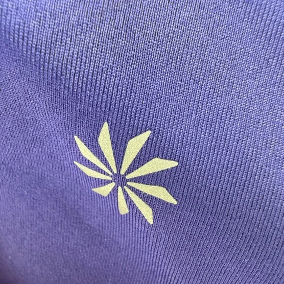 ATHLETA 1/4 Zip with Thumb Holes and Back Zipper Pocket Size Small Purple - Picture 6 of 10